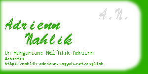 adrienn nahlik business card